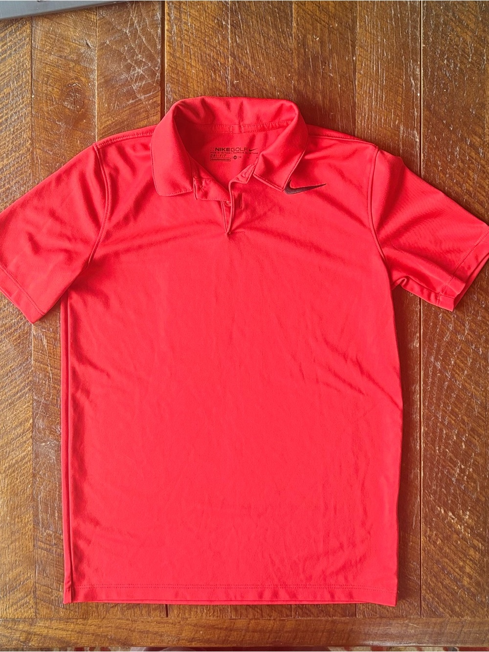 Nike Red Boys’ Dri-FIT golf shirt
